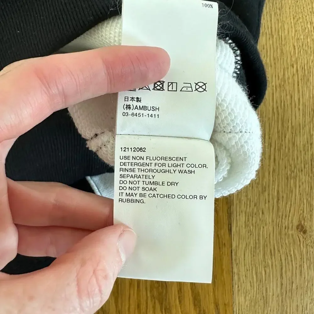 Ambush Panel Hoodie in Black & White